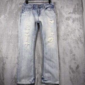 BKE Jeans Men's 32R (34x32) Aiden Bootleg Factory Distressed Buckle